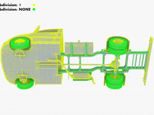 Generic Truck Chassis Frame M 1 3D Model