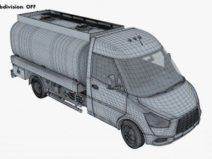 Generic Light Truck Tank M 1 3D Model