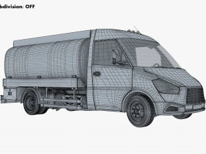 Generic Light Truck Tank M 1 3D Model