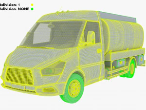 Generic Light Truck Tank M 1 3D Model