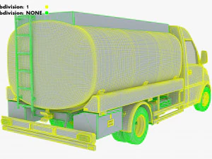 Generic Light Truck Tank M 1 3D Model