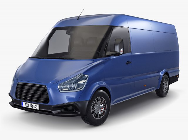 Generic Commercial Cargo Van M 2 3Dモデル .c4d .max .obj .3ds .fbx .stl .blend 