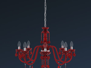 Chandelier Masiero Milord 8 VV Red 3D मॉडल