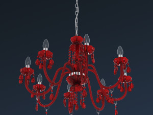 Chandelier Masiero Milord 8 VV Red 3D मॉडल