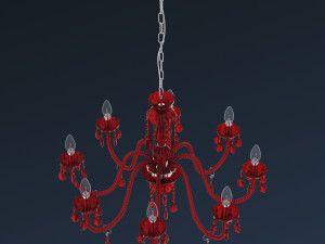 Chandelier Masiero Milord 8 VV Red 3D मॉडल