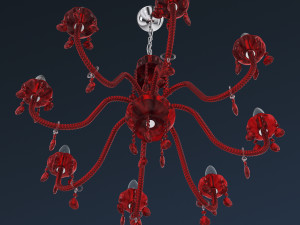 Chandelier Masiero Milord 8 VV Red 3D मॉडल