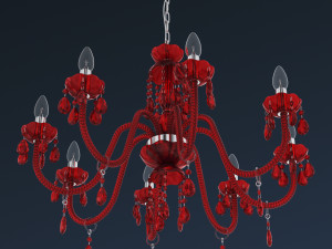 Chandelier Masiero Milord 8 VV Red 3D मॉडल