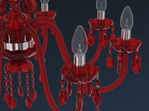 Chandelier Masiero Milord 8 VV Red 3D मॉडल