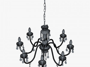 Chandelier Masiero Milord 8 VV Red 3D मॉडल