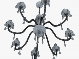 Chandelier Masiero Milord 8 VV Red 3D मॉडल