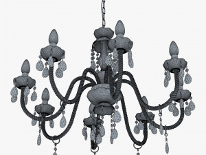 Chandelier Masiero Milord 8 VV Red 3D मॉडल