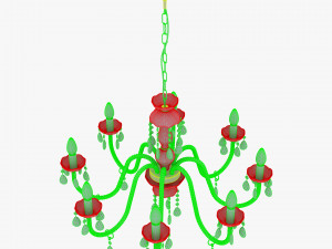 Chandelier Masiero Milord 8 VV Red 3D मॉडल