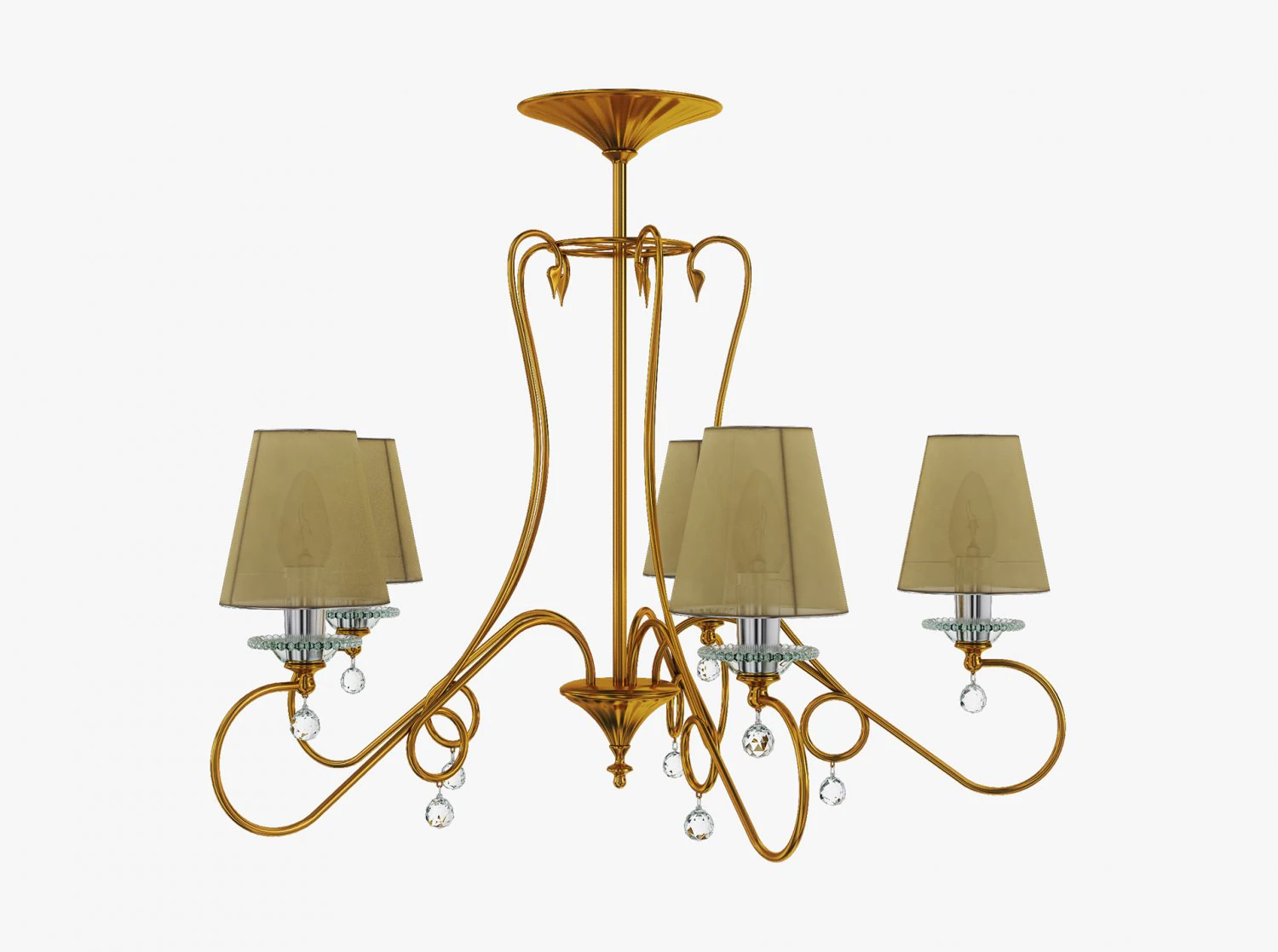 Chandelier AltaModa GUL10 3D Model .c4d .max .obj .3ds .fbx .stl .blend 