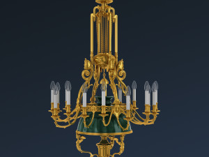 Chandelier Antique Rococo v 1 3D Model