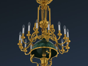 Chandelier Antique Rococo v 1 3D Model