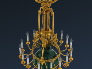 Chandelier Antique Rococo v 1 3D Model