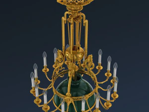 Chandelier Antique Rococo v 1 3D Model