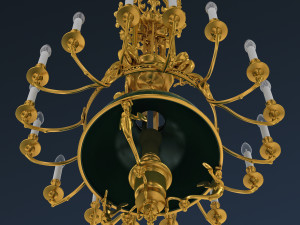 Chandelier Antique Rococo v 1 3D Model
