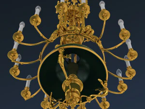 Chandelier Antique Rococo v 1 3D Model