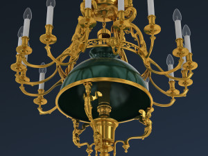 Chandelier Antique Rococo v 1 3D Model