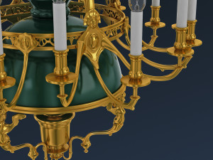 Chandelier Antique Rococo v 1 3D Model