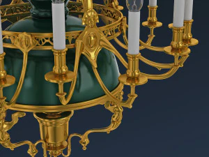 Chandelier Antique Rococo v 1 3D Model