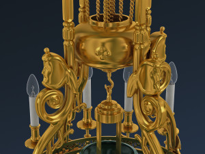 Chandelier Antique Rococo v 1 3D Model