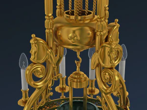 Chandelier Antique Rococo v 1 3D Model