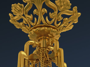 Chandelier Antique Rococo v 1 3D Model