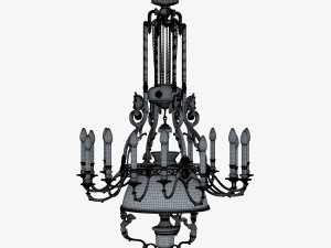 Chandelier Antique Rococo v 1 3D Model