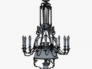 Chandelier Antique Rococo v 1 3D Model
