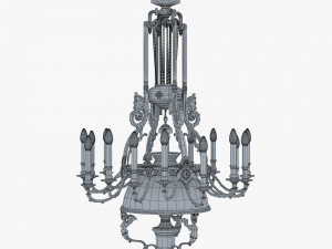 Chandelier Antique Rococo v 1 3D Model