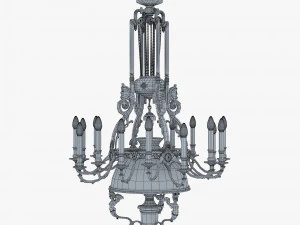 Chandelier Antique Rococo v 1 3D Model