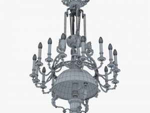 Chandelier Antique Rococo v 1 3D Model