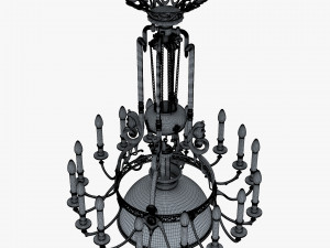 Chandelier Antique Rococo v 1 3D Model
