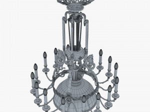 Chandelier Antique Rococo v 1 3D Model