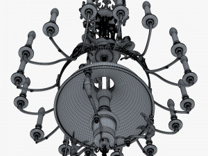 Chandelier Antique Rococo v 1 3D Model