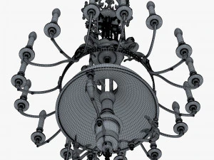 Chandelier Antique Rococo v 1 3D Model