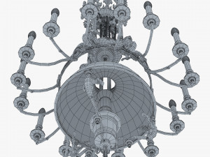 Chandelier Antique Rococo v 1 3D Model