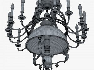 Chandelier Antique Rococo v 1 3D Model