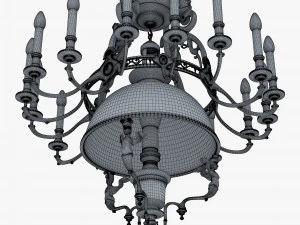 Chandelier Antique Rococo v 1 3D Model