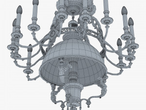 Chandelier Antique Rococo v 1 3D Model