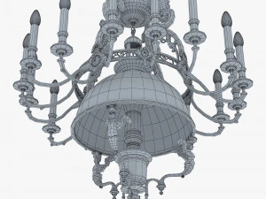 Chandelier Antique Rococo v 1 3D Model