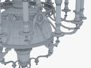 Chandelier Antique Rococo v 1 3D Model