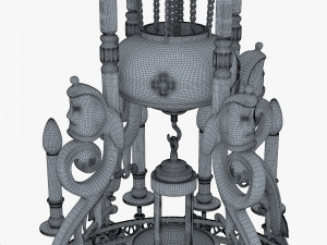 Chandelier Antique Rococo v 1 3D Model