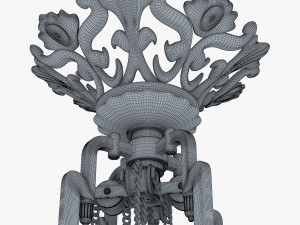 Chandelier Antique Rococo v 1 3D Model