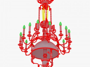 Chandelier Antique Rococo v 1 3D Model