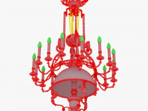 Chandelier Antique Rococo v 1 3D Model
