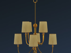 Chandelier Antique Nickel 3D Model