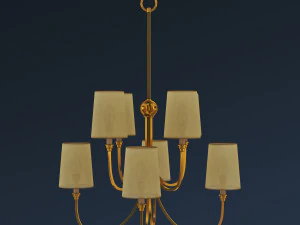 Chandelier Antique Nickel 3D Model